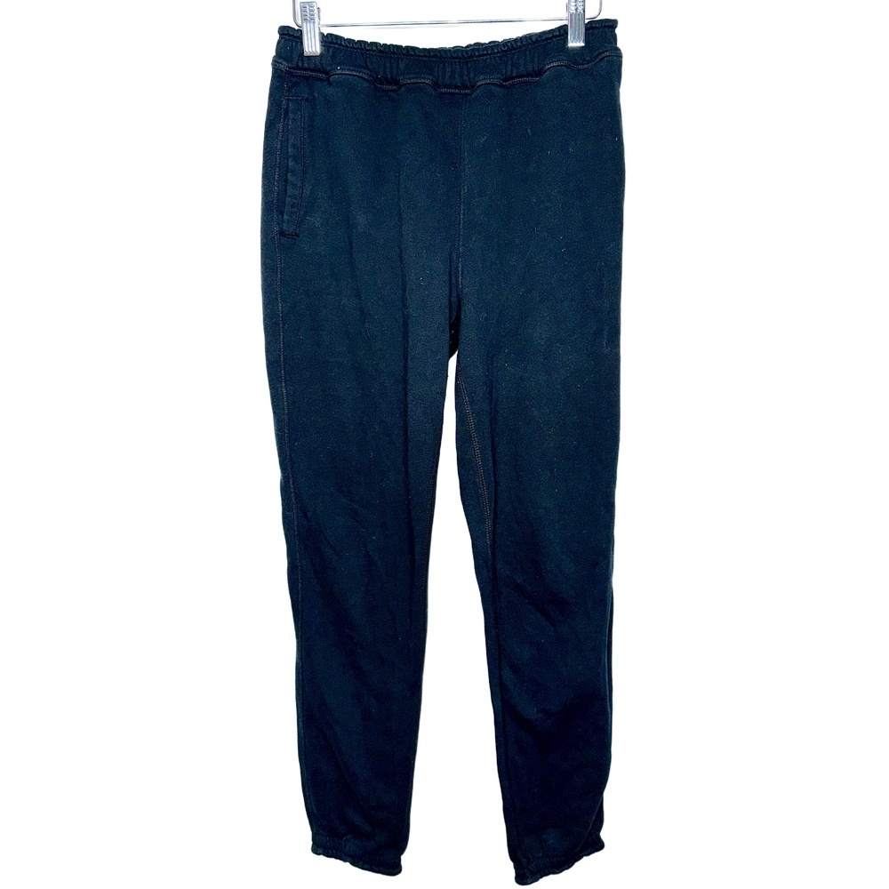 Abercrombie & Fitch Soft AF Black Cotton Fleece Elastic Sweatpant Joggers Size S